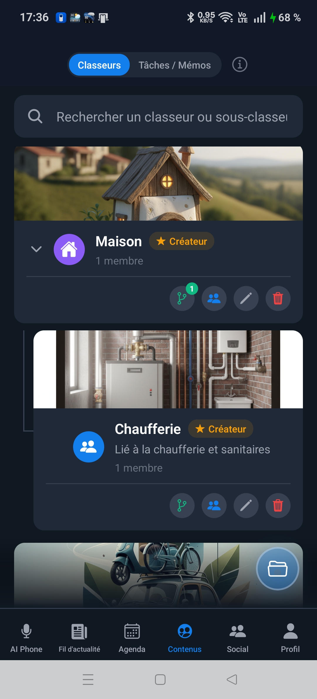 Classeurs et organisation